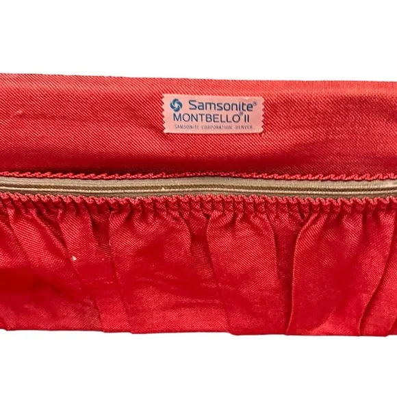 Vintage Samsonite Royal Traveller Montebello Hard Train Case Mirror 14" - Picture 4 of 6